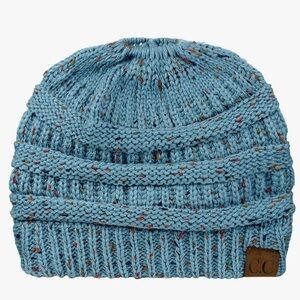 C.C MESSY BUN BEANIE TAIL SOFT STRETCH EXC.-🎉DENIM🩵~or~🎉OMBRE🫒,OS,BNWTIB/WOT